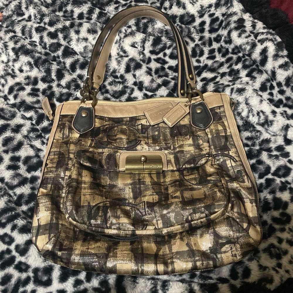 Stylish Brown Patterned Women's Bag